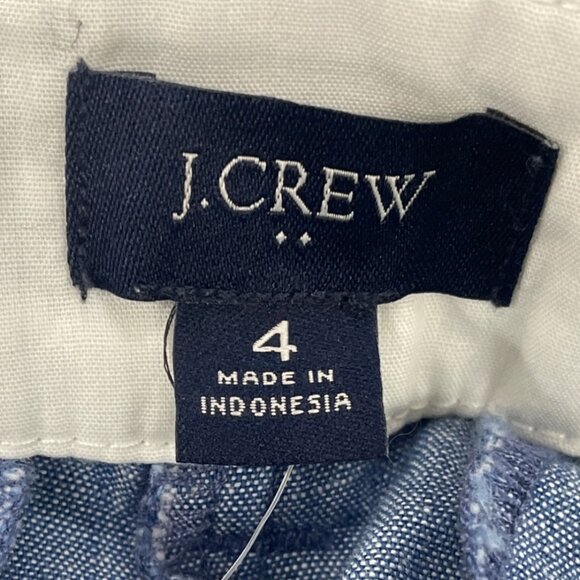 J.Crew Womens Chambray Shorts Blue Tailored Fit Summer Wear Size 4  - New - Picture 6 of 10